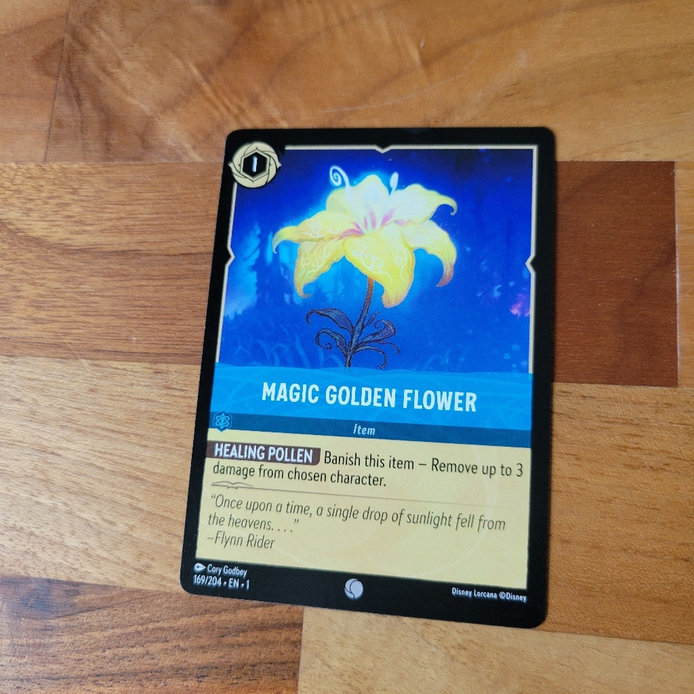 Magic Golden Flower Disney Lorcana Card #169 Blue First Edition Item